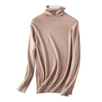 Elegant Turtleneck Slim Fit Women's Knit Sweater