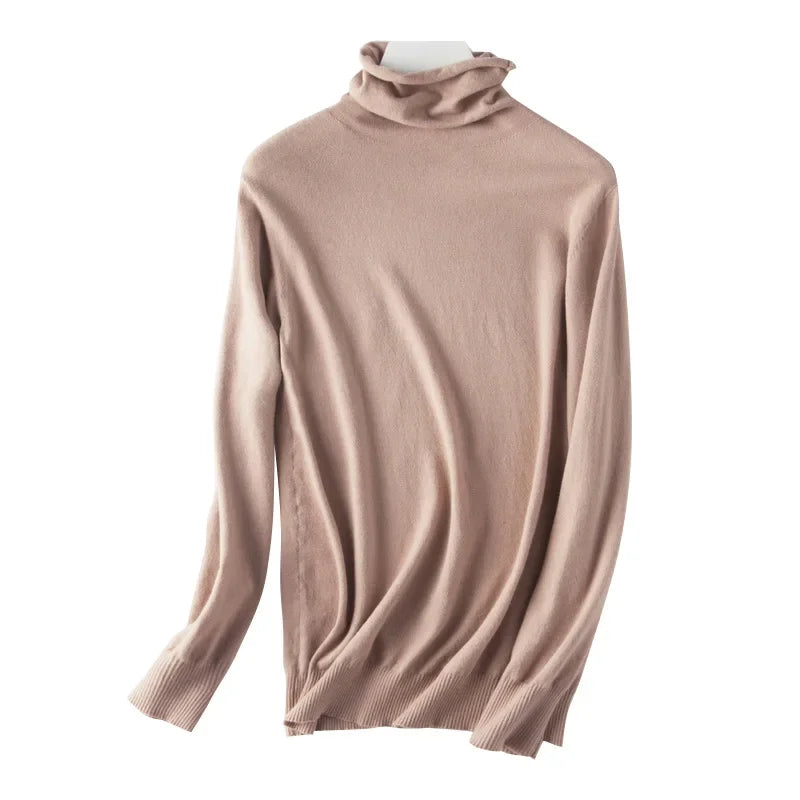 Elegant Turtleneck Slim Fit Women's Knit Sweater