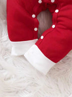 Christmas Limited Edition round Neck Romper Suit with Hat for Newborn Baby Spring Autumn Wear
