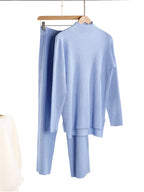 Elegant Minimalist Women's Knitted Tracksuit Set
