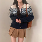 Chic Retro Korean Knitwear Cardigan - Slimming & Stylish