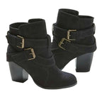 Versatile Winter Ankle Boots with Buckle Detail