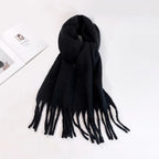 Luxurious Pink Cashmere-Feel Winter Scarf for Women