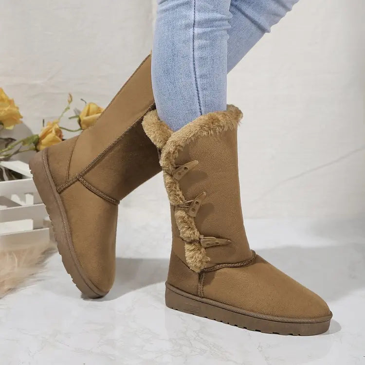 Elegant Plush Winter Boots for Women