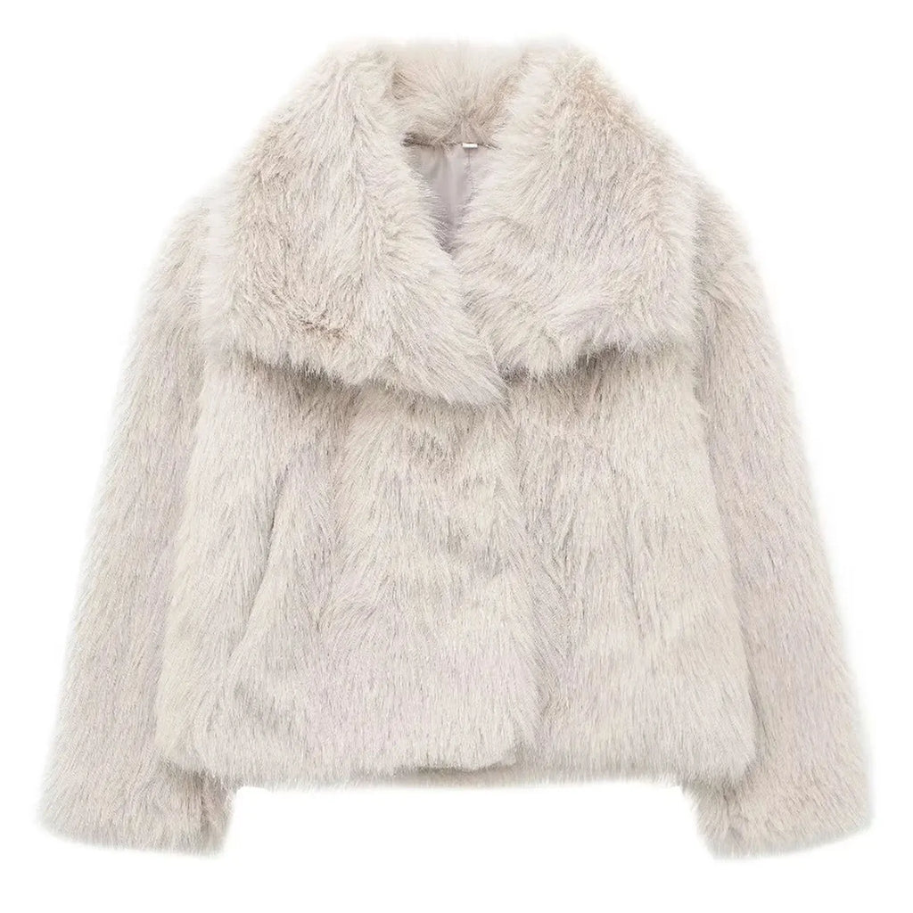 Elegant Faux Fur Women's Jacket - Cozy & Stylish