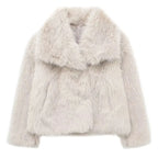 Elegant Faux Fur Women's Jacket - Cozy & Stylish