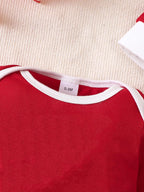 Christmas Limited Edition round Neck Romper Suit with Hat for Newborn Baby Spring Autumn Wear