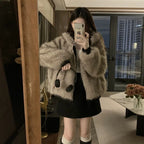Double Sided Winter Coat Women Clothing Imitation Mink Fur Fur Hooded Cotton Jacket Female Warm Cotton-padded Clothes Outerwea