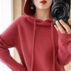 Elegant Hooded Knit Sweater for Women - Autumn/Winter Essential