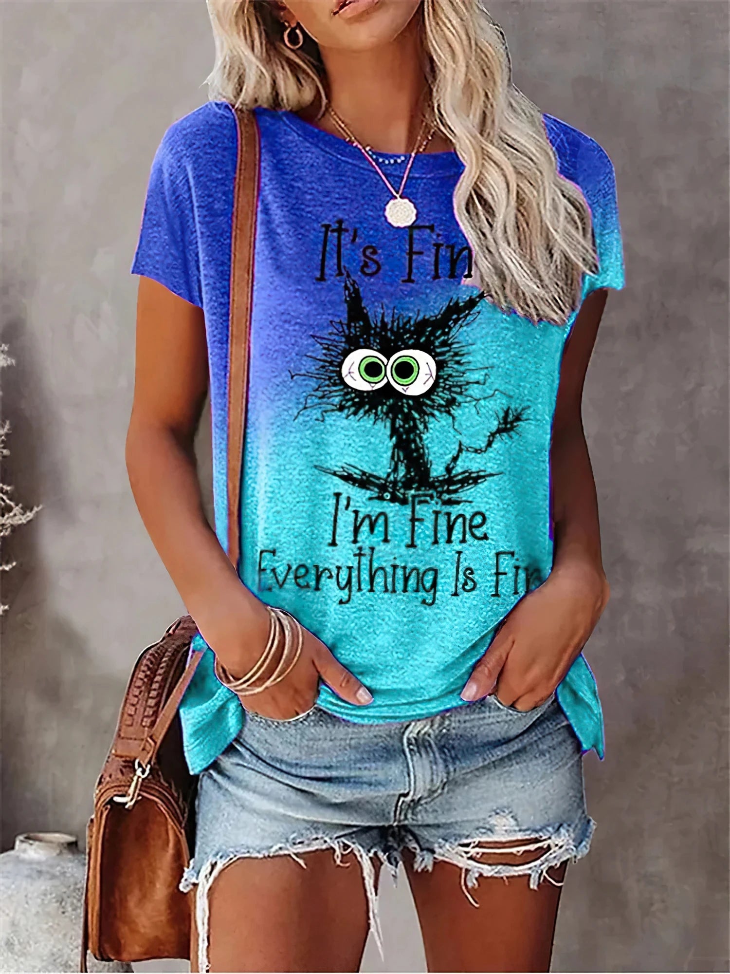 Chic Heart Print Oversized T-Shirt for Women