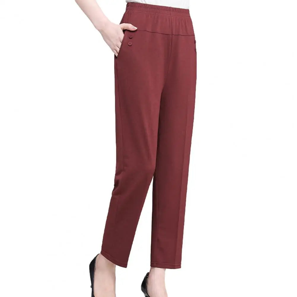 Elegant High Waist Wide Leg Women's Pants