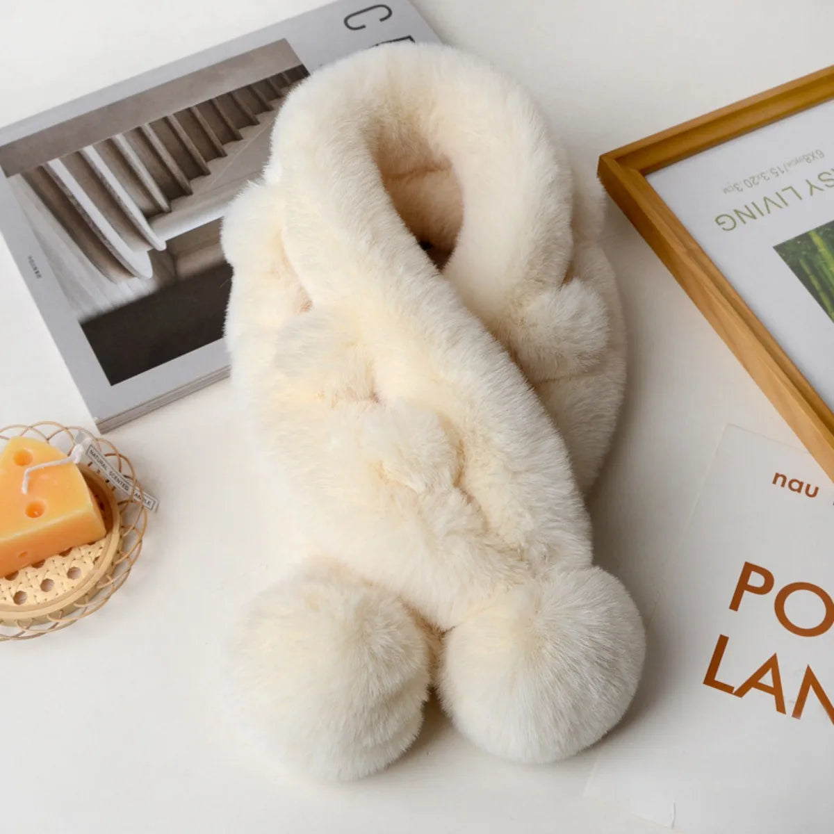 Plush Faux Rabbit Fur Winter Neck Warmer