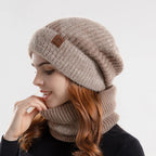 Elegant Winter Knit Hat & Scarf Set for Women