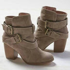 Versatile Winter Ankle Boots with Buckle Detail
