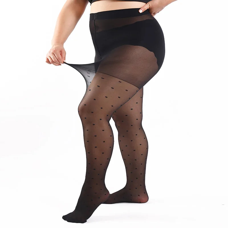 XL 2XL 3XL 4XL Meia-calça de tamanho grande anti-gancho resistente a rasgos super elástica ponto mágico meia-calça sem costura plus size nylons senhora