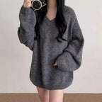 Elegant Cozy Knitwear Women's Loose Fit Sweater