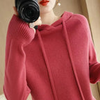 Hooded Sweater Woman Autumn Winter Long Sleeve Warm Bottoming Shirt Solid Casual Pullovers Knit Tops Korean Fashion Jumper 2025