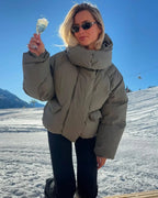 Elegant Women's Hooded Cotton Padded Coat - Cozy Winter Essential