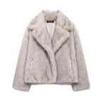 Elegant Faux Fur Women's Jacket - Cozy & Stylish