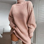 Elegant Knit Sweater Dress - Women's Minimalist Fashion