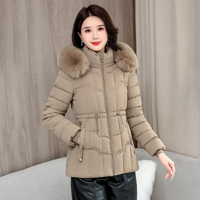 Elegant Winter Hooded Down Jacket for Women