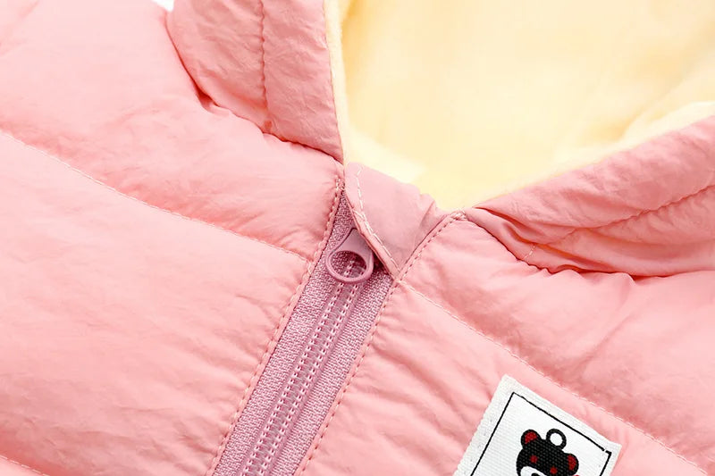 Cute Baby Boys Snowsuit New Born baby girls Winter Coat Toddler Clothes Hooded Zip Jumpsuit Baby bunting winter winter baby boy