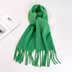 Luxurious Pink Cashmere-Feel Winter Scarf for Women