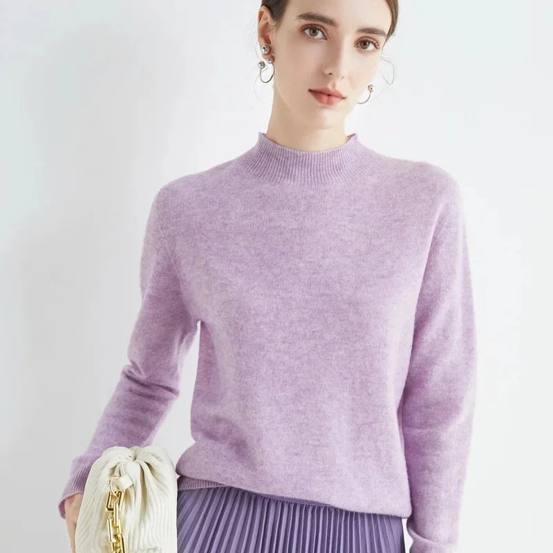 Elegant Women's Woolen Sweater - Warmth & Style