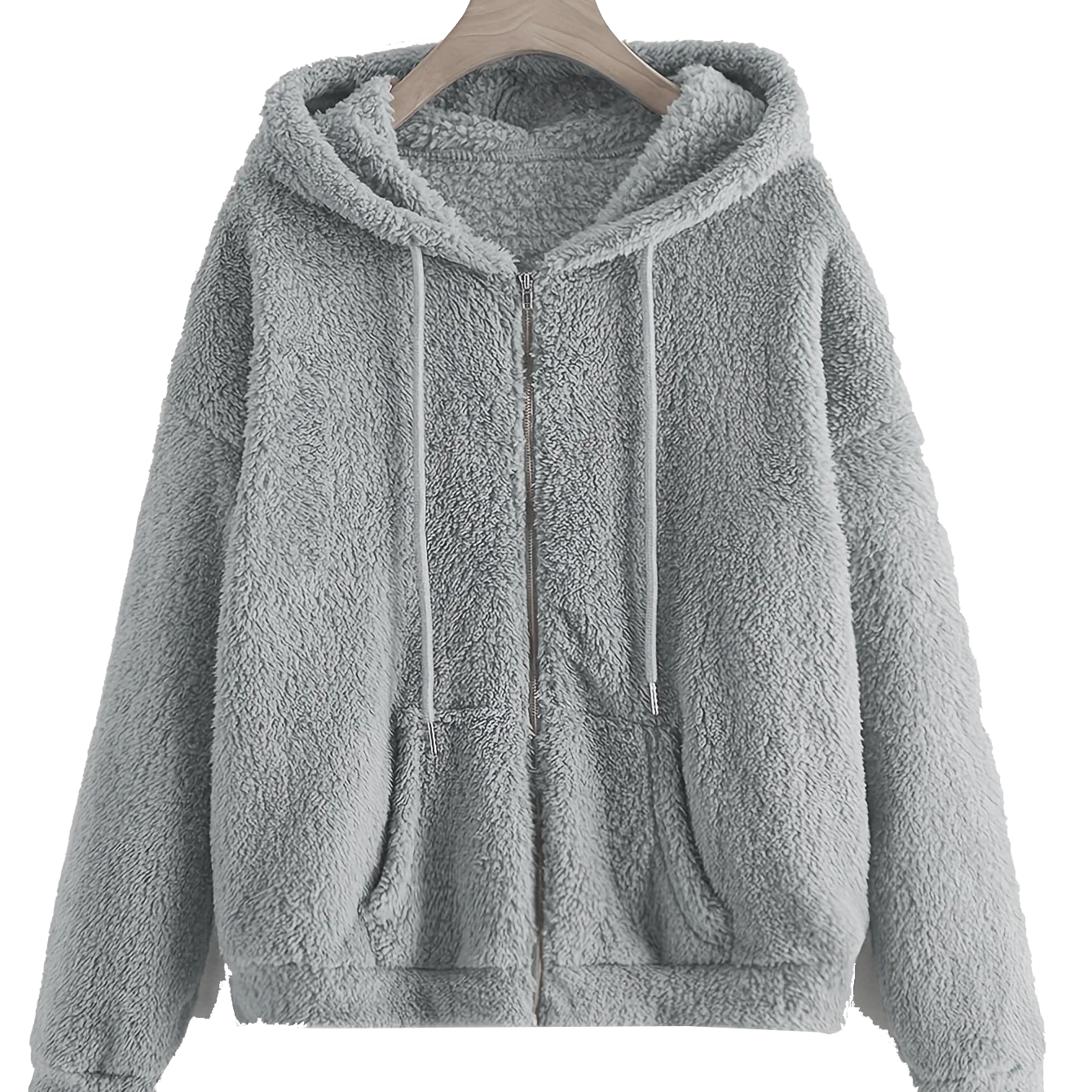 Elegant Hooded Fleece Jacket for Women - Cozy and Stylish