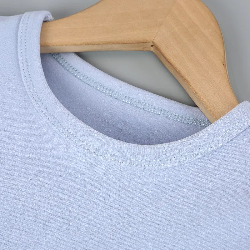 2-Piece Children's Thermal Underwear Suit boys' Autumn Clothes And Trousers Padded Cotton Sweater Girls' Casual Joker Home Cloth