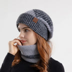 Elegant Winter Knit Hat & Scarf Set for Women