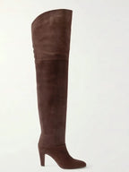 Chic Suede Knee-High Boots for Winter Elegance