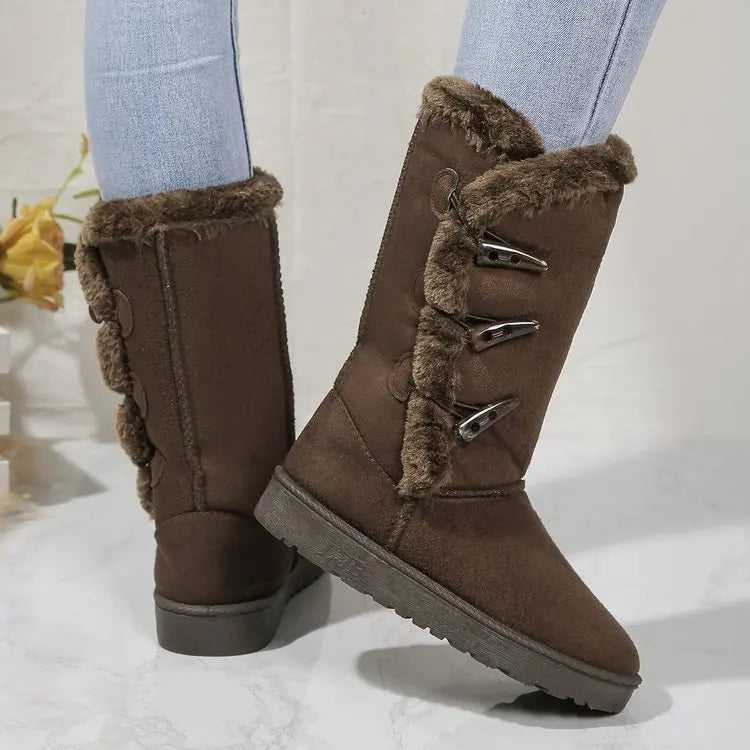 Elegant Plush Winter Boots for Women