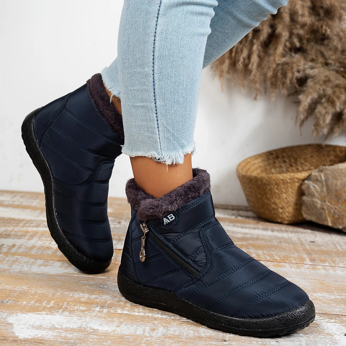 Stylish Winter Ankle Boots – Waterproof & Cozy