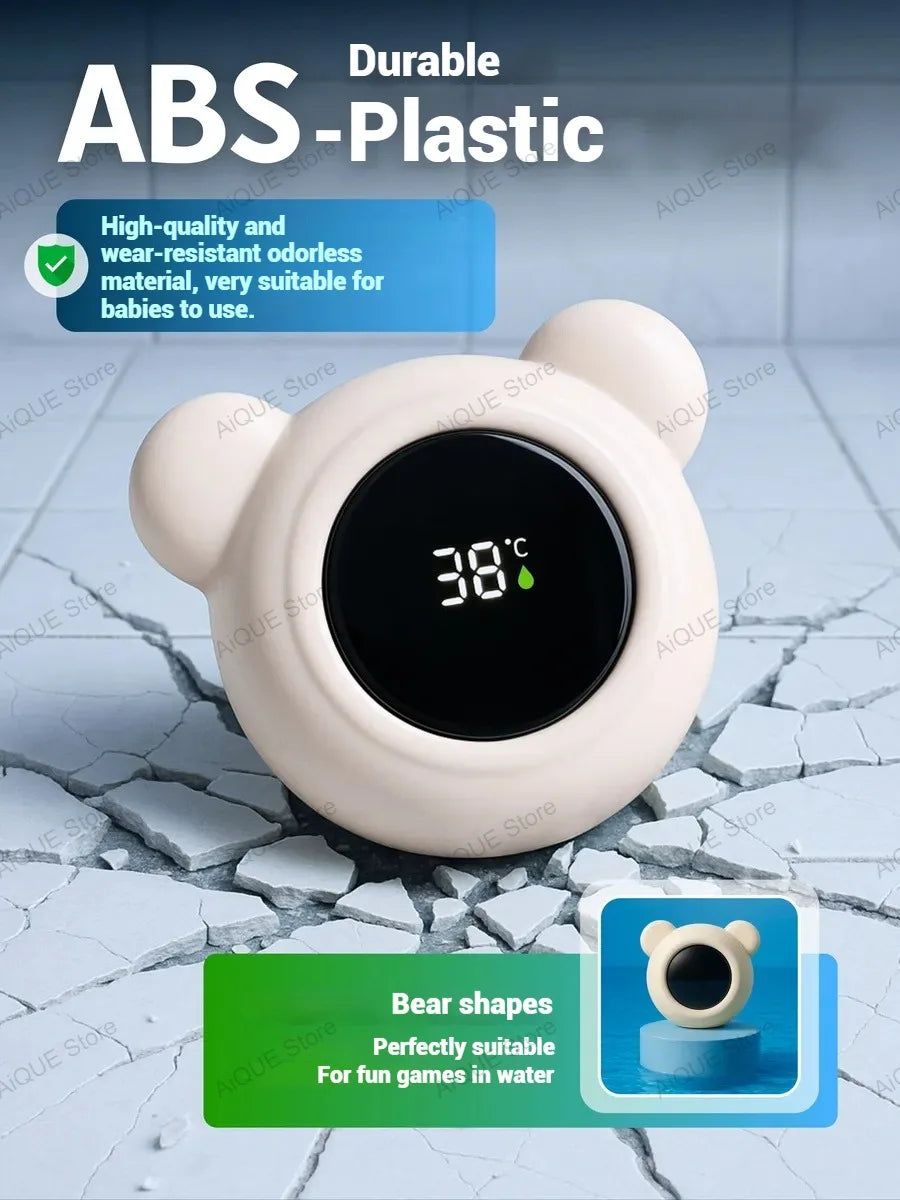 AiQUE Touch control Baby Bath Temperature Monitor LED Display Bath Thermometer Cartoon Digital Water Temperature Meter