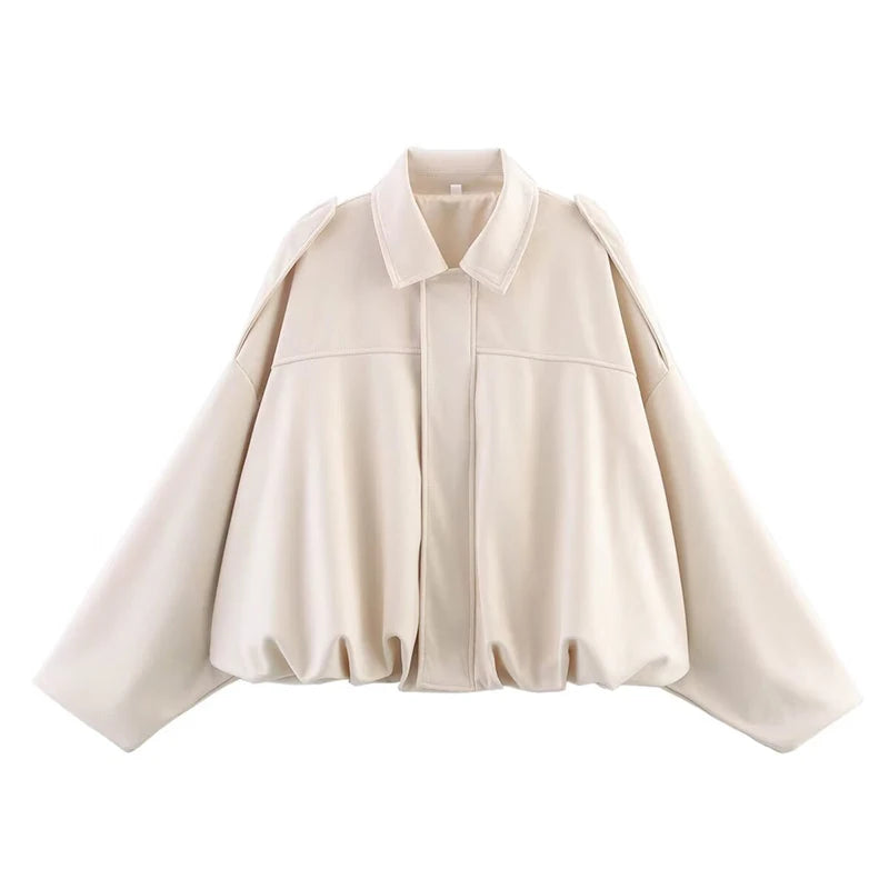Elegant Minimalist Women's Bomber Jacket