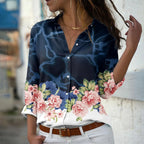 Elegant Women's Loose Fit Floral Blouse