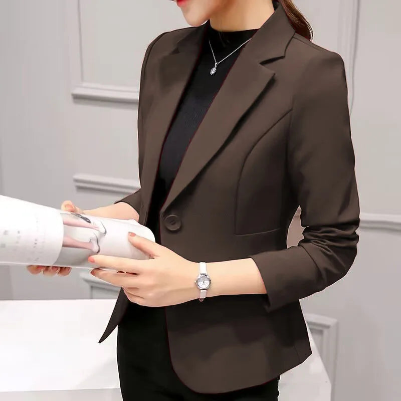 Elegant Minimalist Women's Blazer - Slim Fit