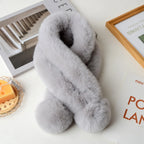 Plush Faux Rabbit Fur Winter Neck Warmer