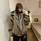 Elegant Retro Fur Collar Winter Jacket