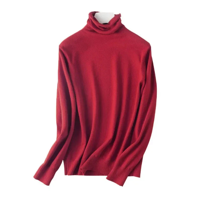 Elegant Turtleneck Slim Fit Women's Knit Sweater