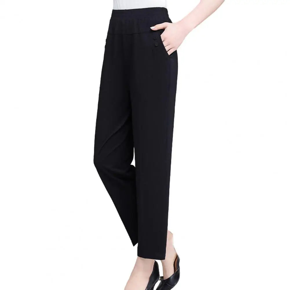 Elegant High Waist Wide Leg Women's Pants
