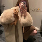2025 Autumn And Winter New Environmentally Friendly Faux Mink Fur Coat, Women's Socialite Style Loose Fit fashionable coat