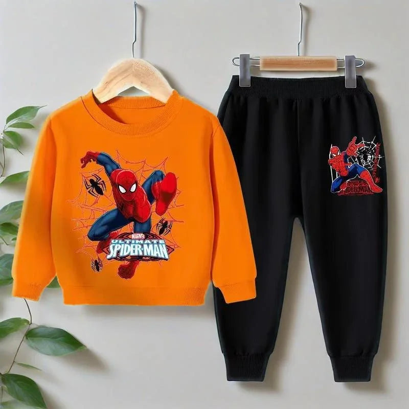 Cozy Cartoon Crewneck Tracksuit for Kids