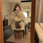 2025 Autumn And Winter New Environmentally Friendly Faux Mink Fur Coat, Women's Socialite Style Loose Fit fashionable coat