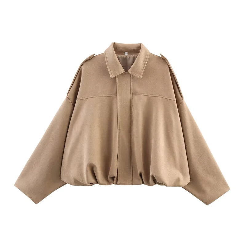 Elegant Minimalist Women's Bomber Jacket