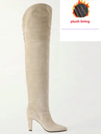 Chic Suede Knee-High Boots for Winter Elegance