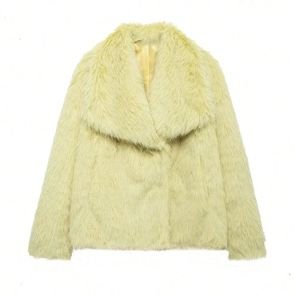 Elegant Faux Fur Women's Jacket - Cozy & Stylish