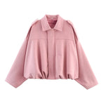 Elegant Minimalist Women's Bomber Jacket