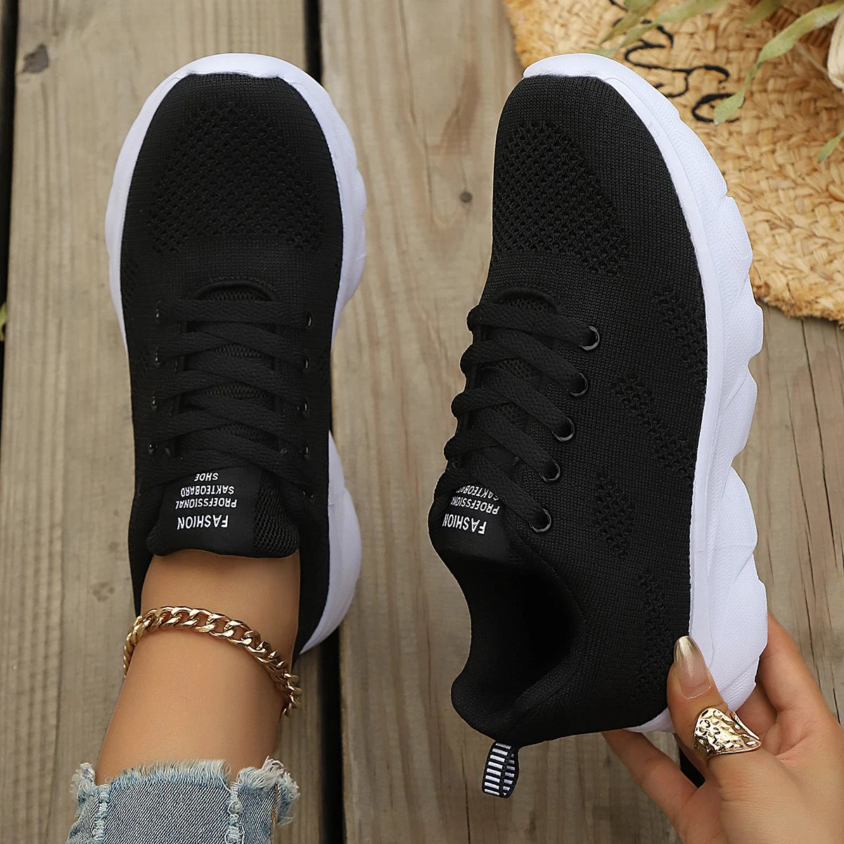 Women's Breathable Platform Running Sneakers